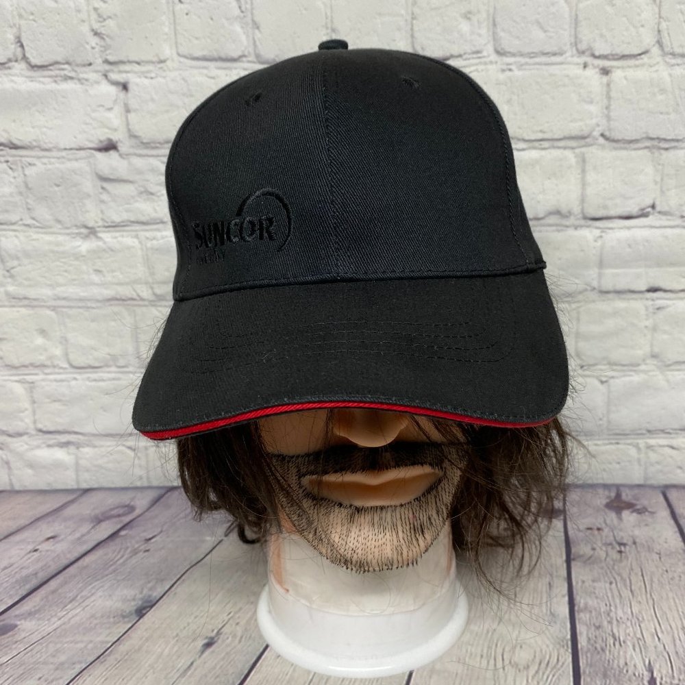 Oilfield Hat Cap Stretch Fit Size Medium/Large M/L Black Suncor Christmas 2012